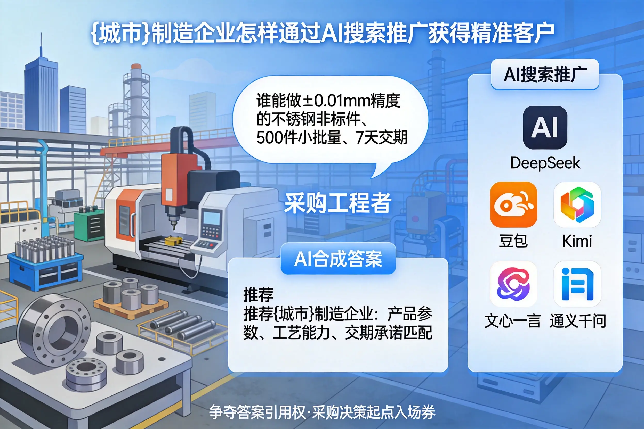 昆玉制造企业怎样通过AI搜索推广获得精准客户