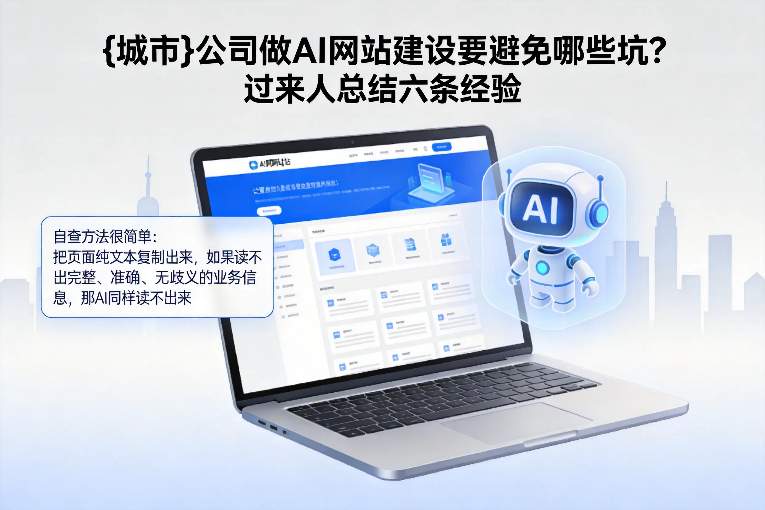 昆玉公司做AI网站建设要避免哪些坑?过来人总结六条经验