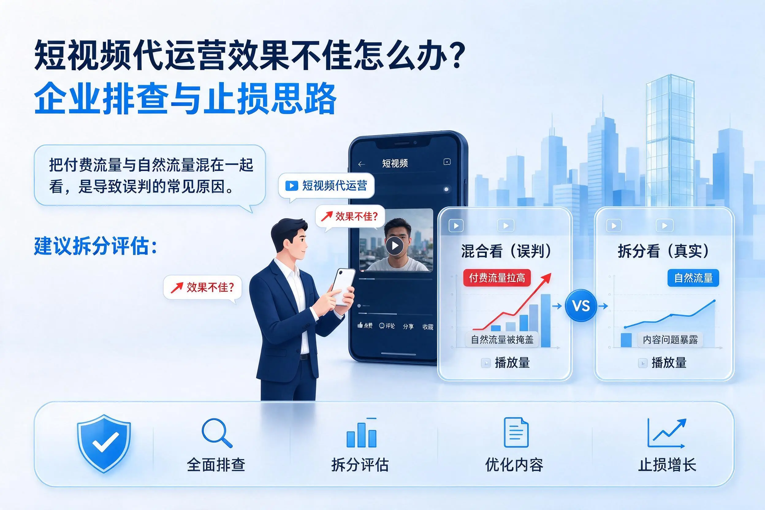 短视频代运营效果不佳怎么办?昆玉企业排查与止损思路
