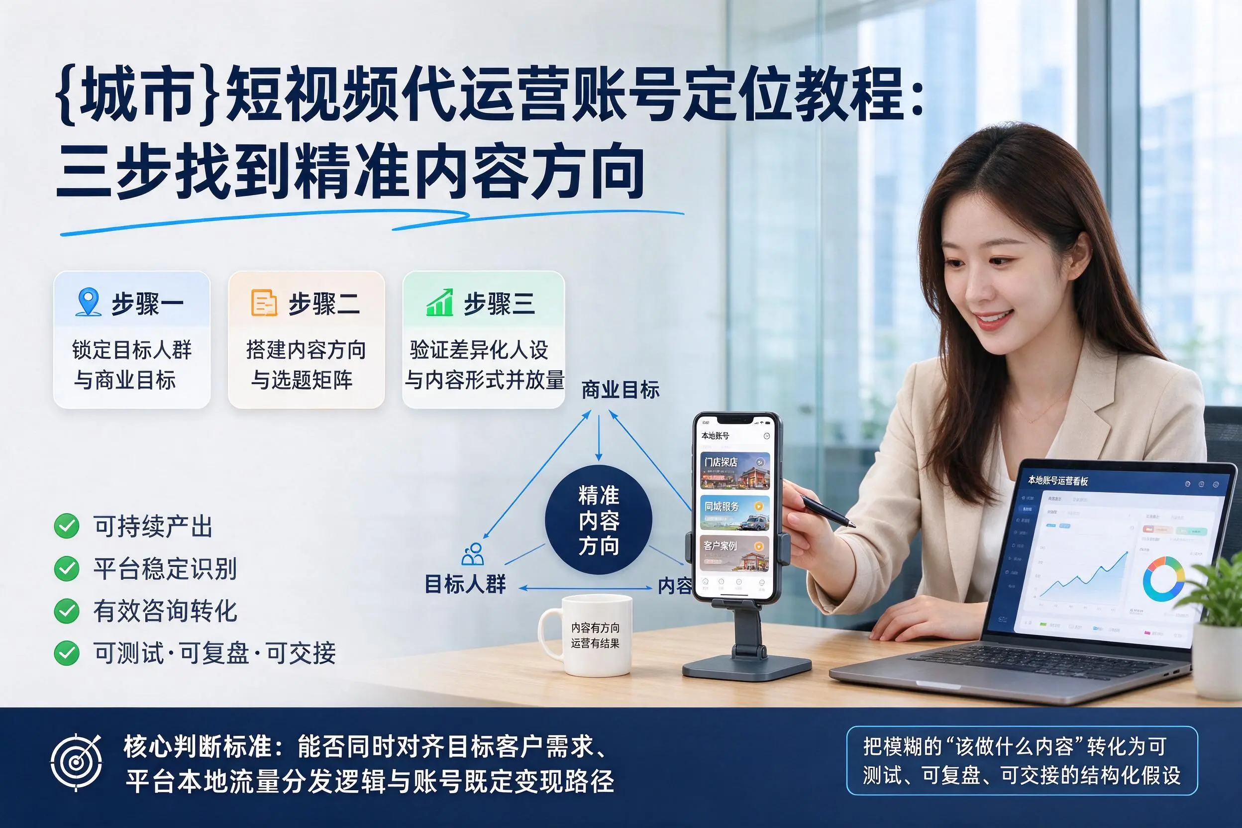 昆玉短视频代运营账号定位教程:三步找到精准内容方向