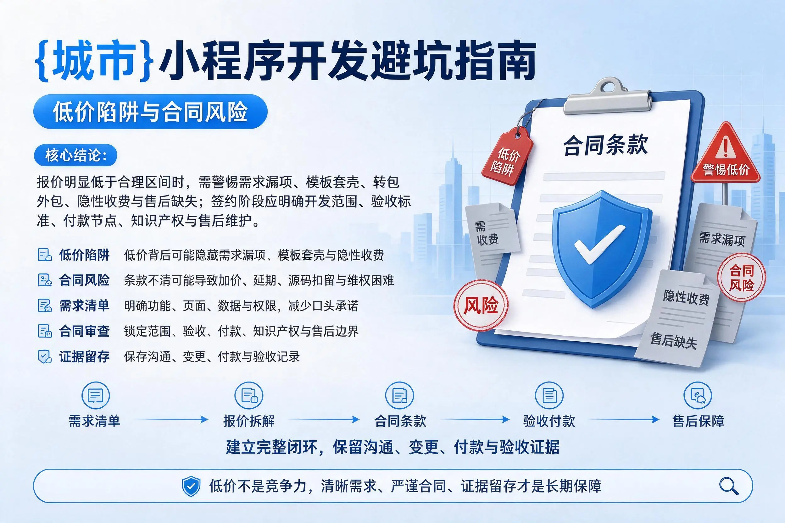 昆玉小程序开发避坑指南：低价陷阱与合同风险