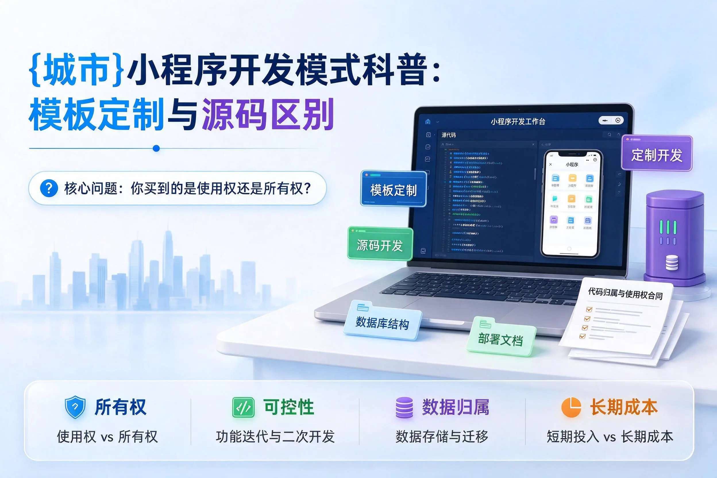 昆玉小程序开发模式科普:模板定制与源码区别