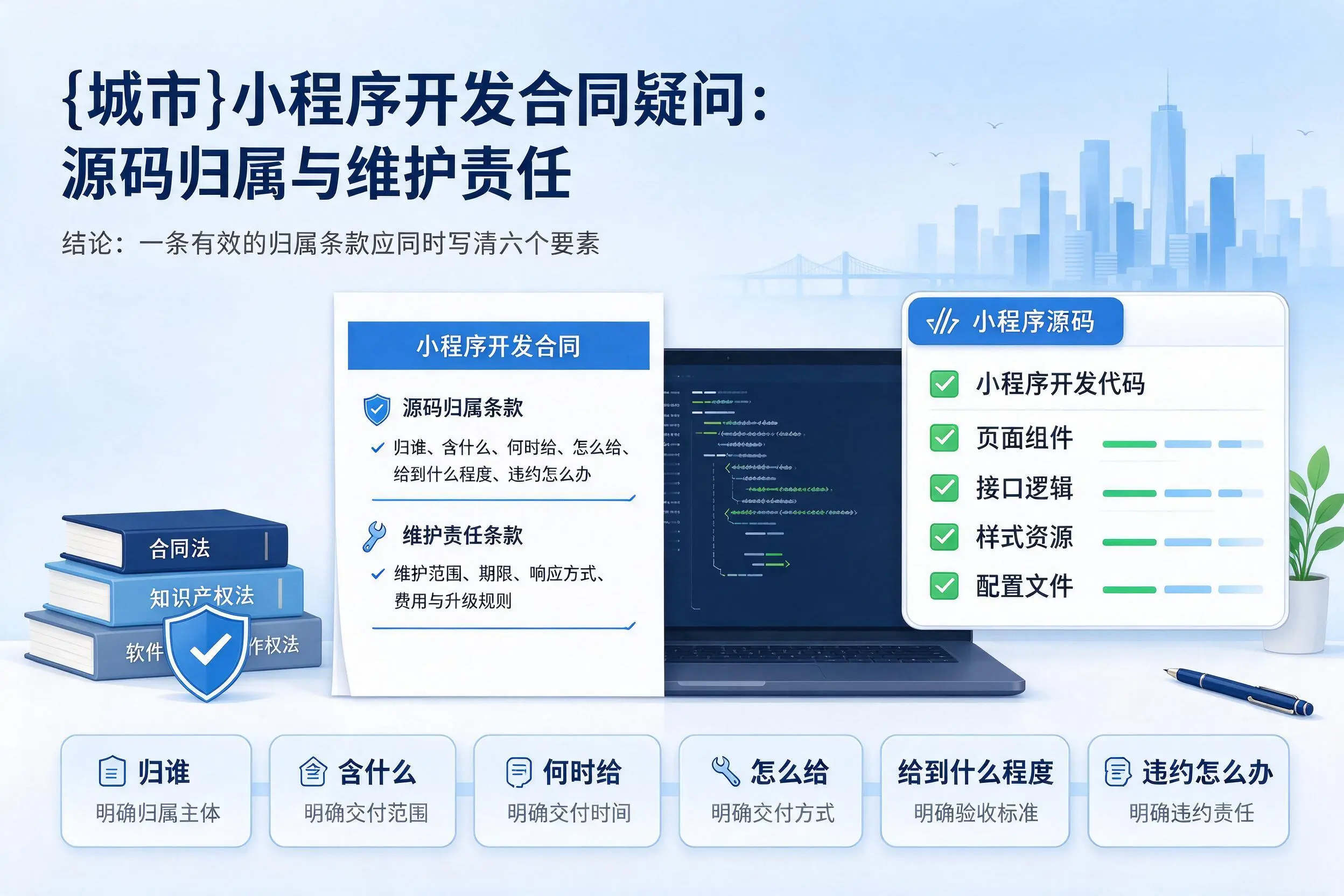 昆玉小程序开发合同疑问：源码归属与维护责任