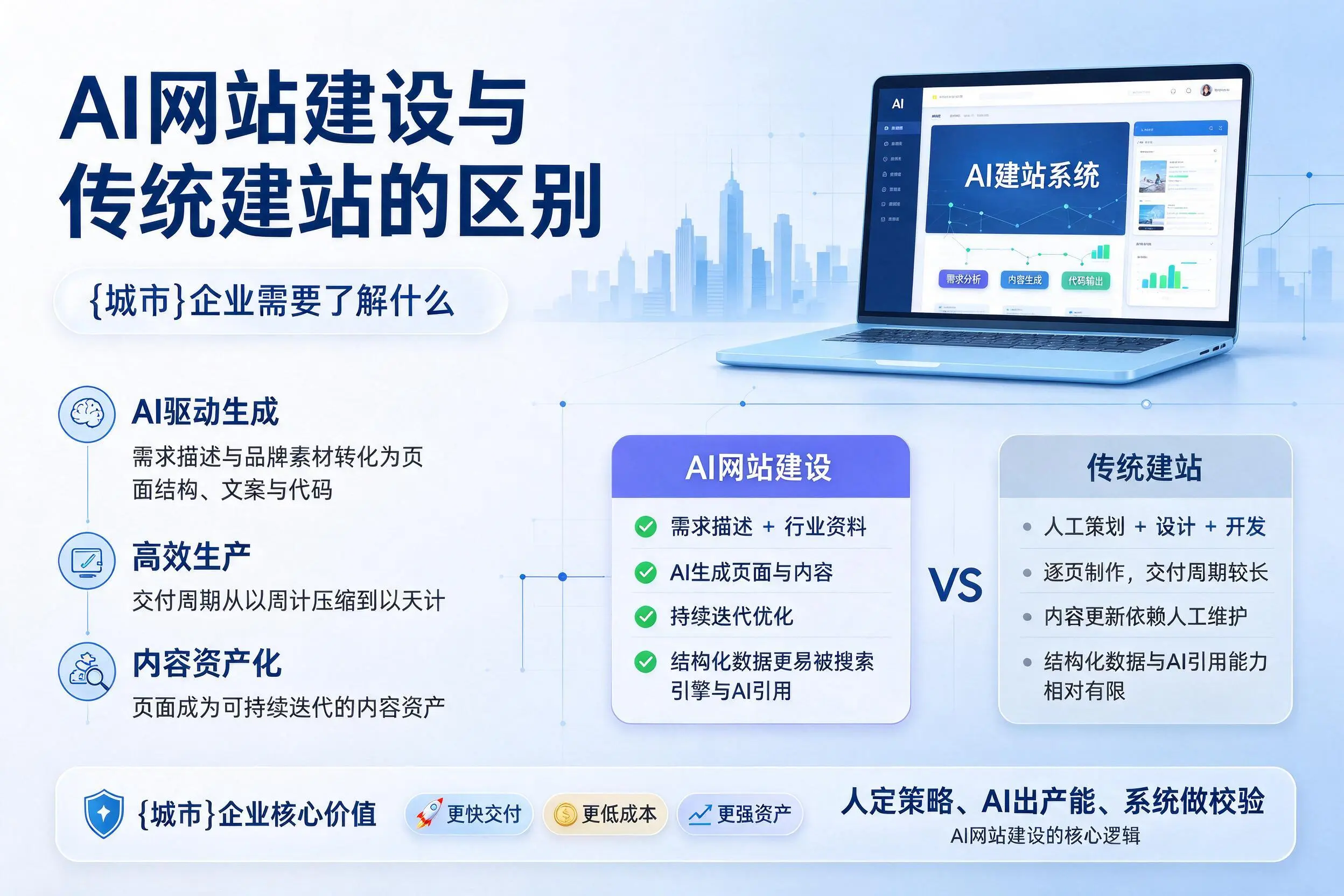 AI网站建设与传统建站的区别,昆玉企业需要了解什么