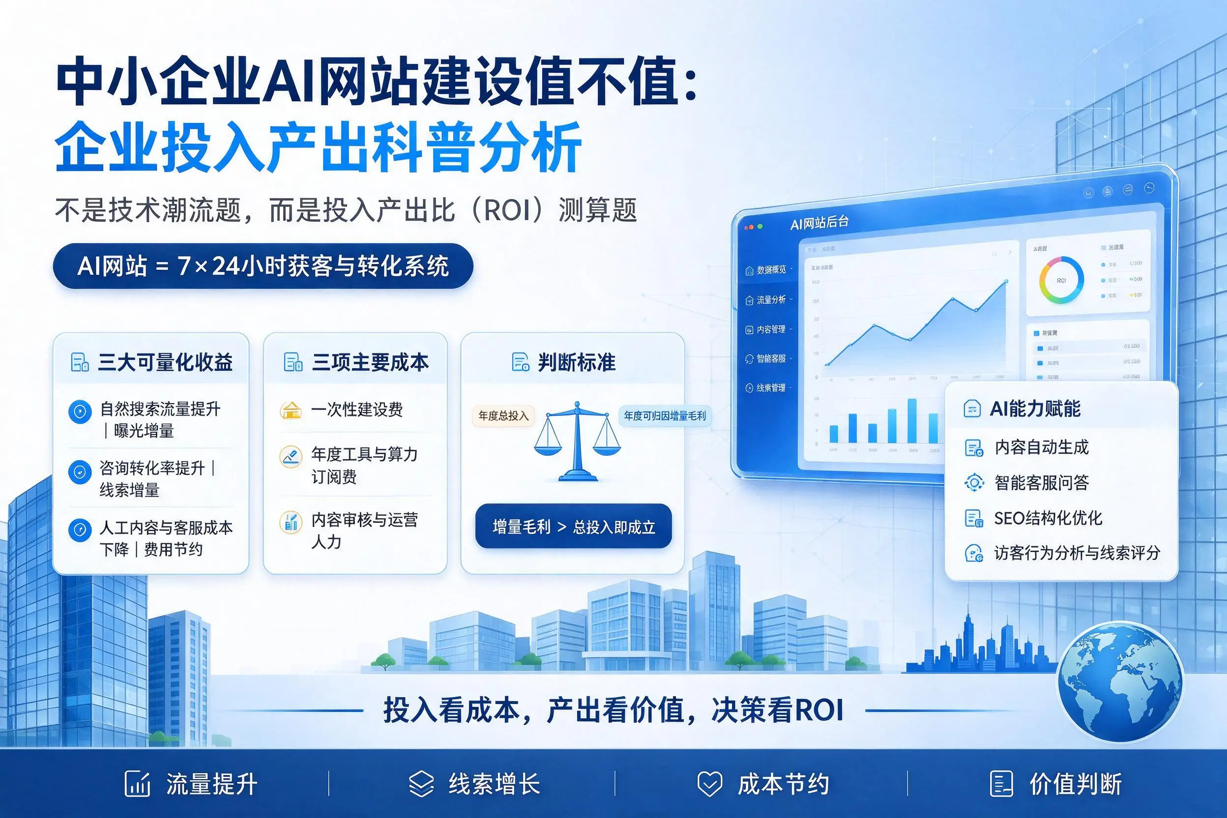 中小企业AI网站建设值不值：昆玉企业投入产出科普分析