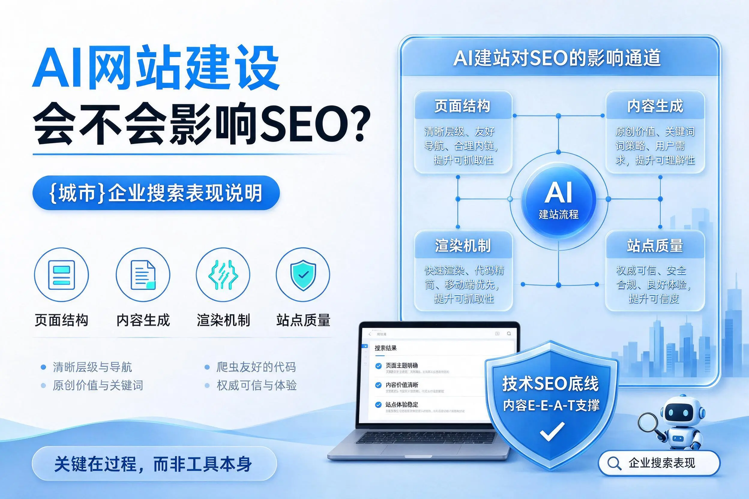 AI网站建设会不会影响SEO？昆玉企业搜索表现说明