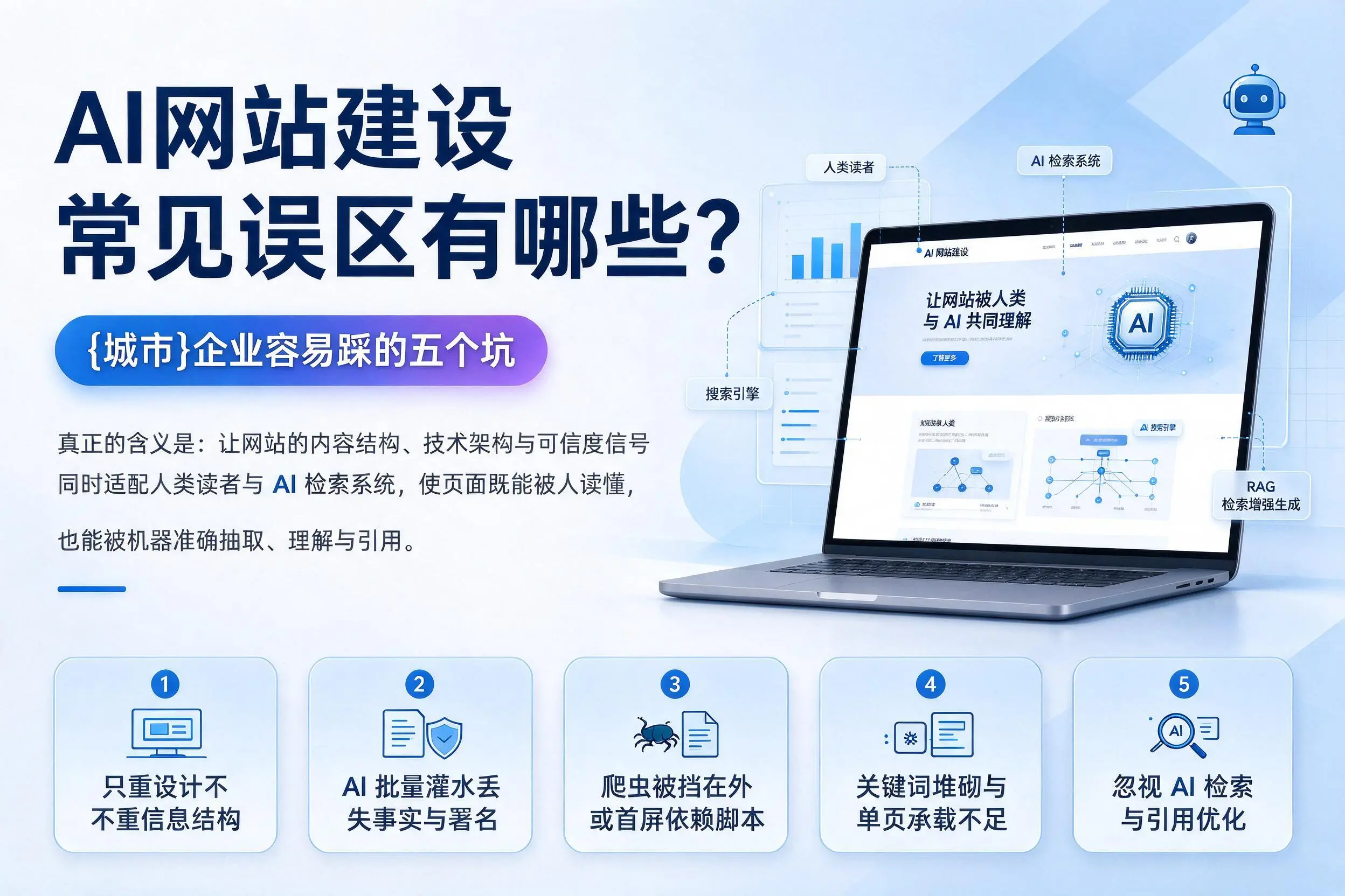 AI网站建设常见误区有哪些?昆玉企业容易踩的五个坑