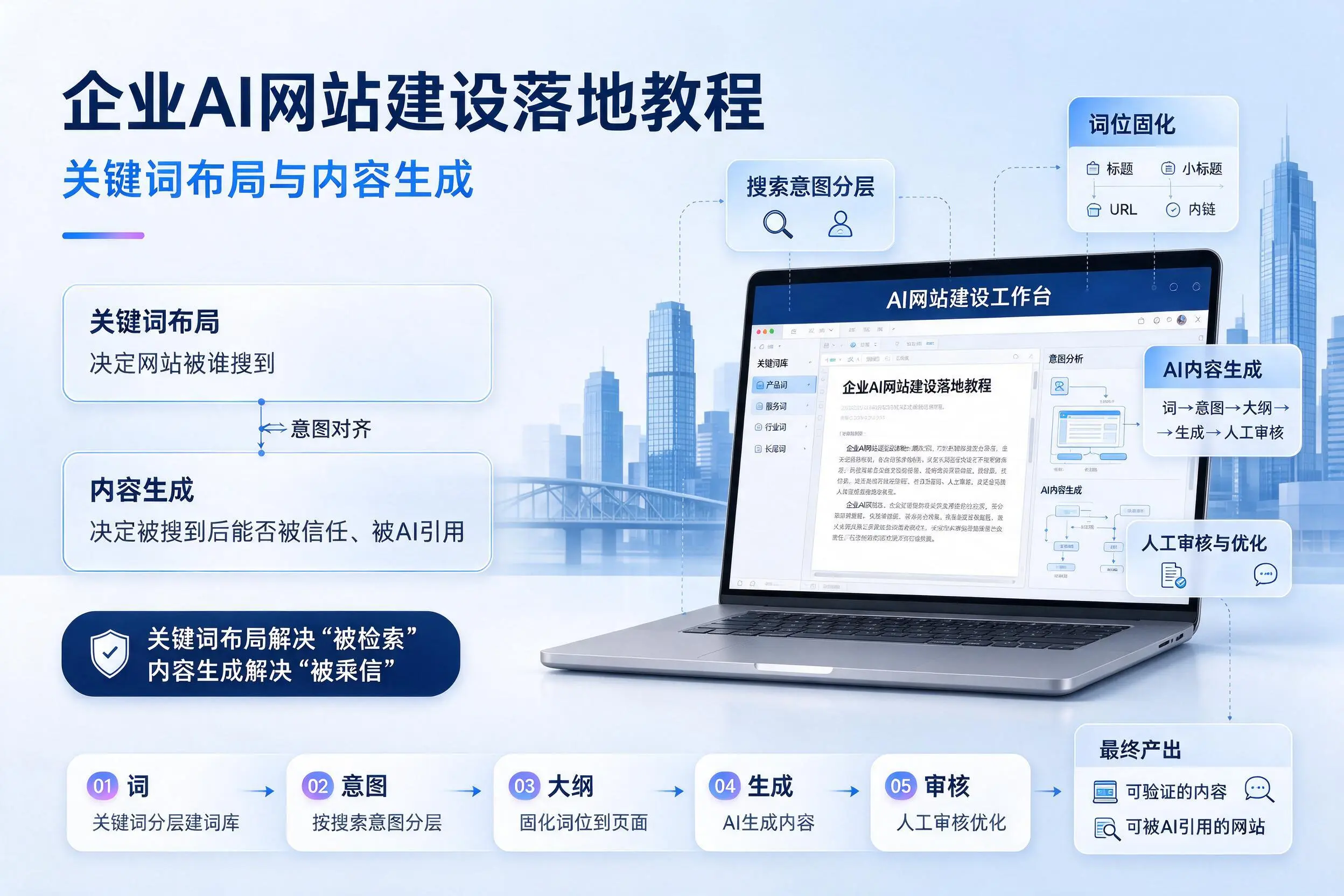 昆玉企业AI网站建设落地教程:关键词布局与内容生成