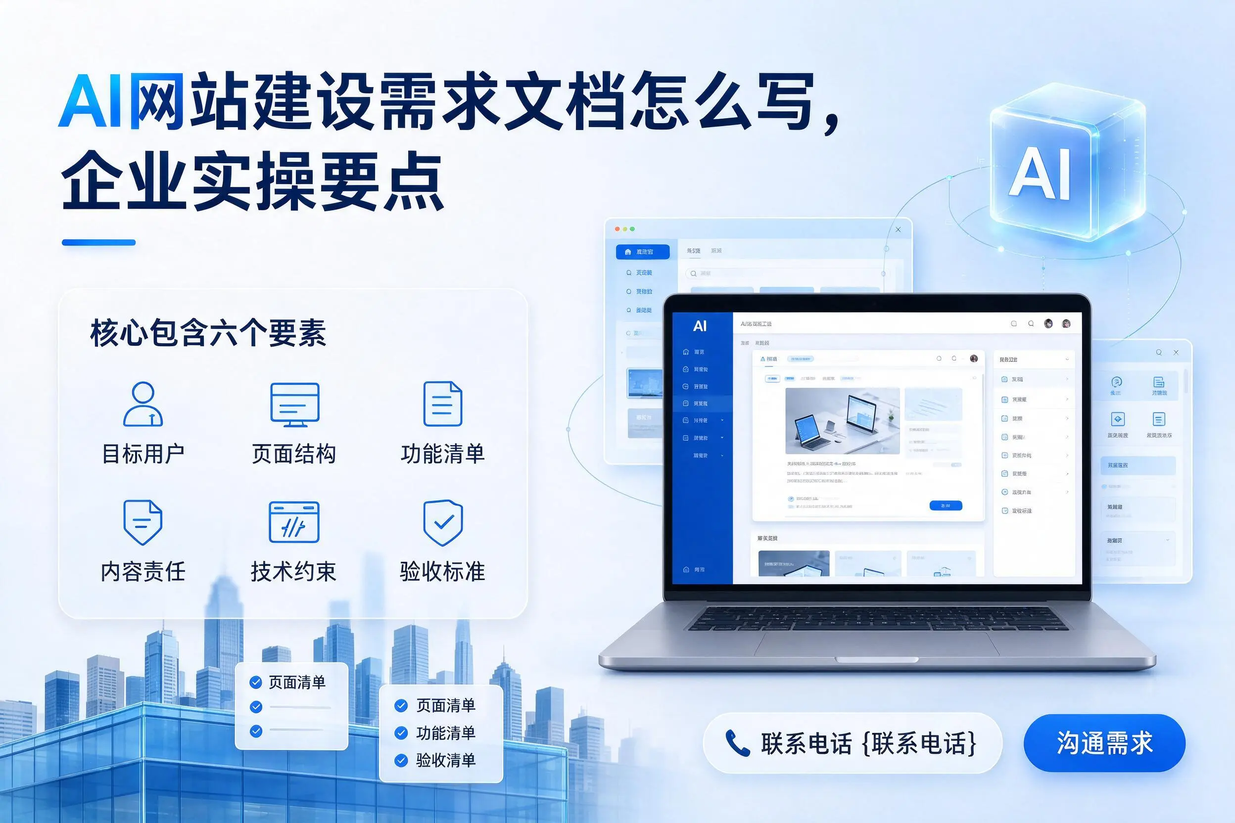 AI网站建设需求文档怎么写，昆玉企业实操要点