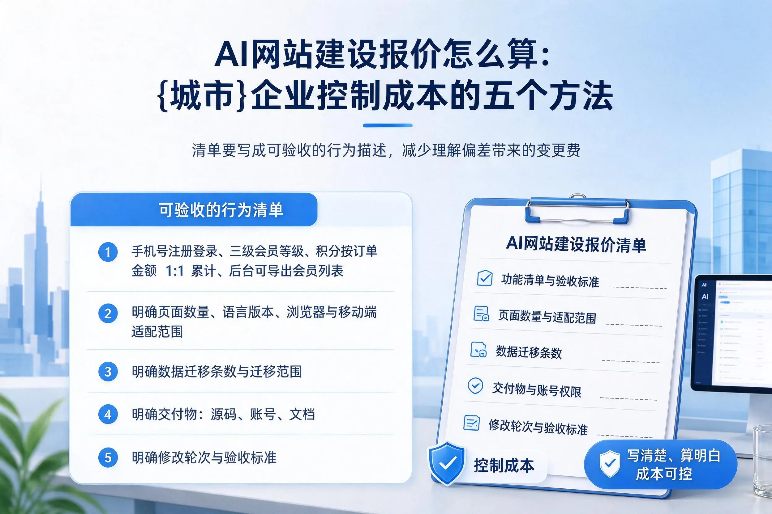 AI网站建设报价怎么算:昆玉企业控制成本的五个方法